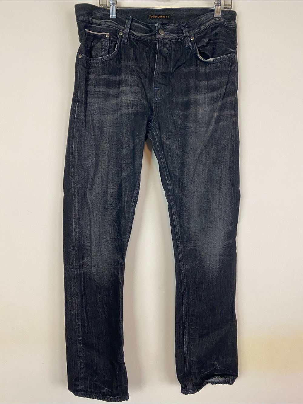 Nudie Jeans Straight Black Washed Denim